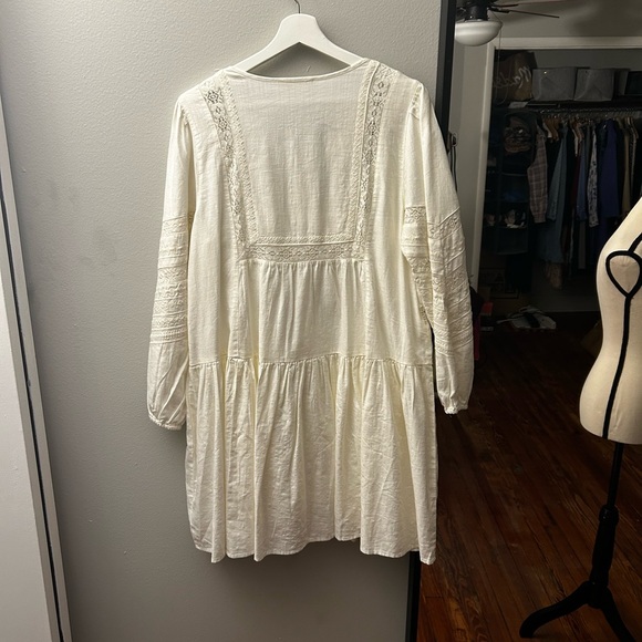 NWT Lucky Brand Cream Dress Size Medium with Special Detailing and Lining - Picture 4 of 16